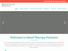 Tablet Screenshot of handtherapypartners.com